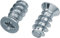 HEXATON Tornillos Euro para Muebles - 5 x 16 mm - 50 Piezas - Cabeza Plana Pozidriv - Rosca Completa - Acero Galvanizado Blanco
