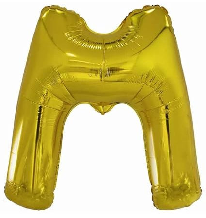 Amscan 9909588 9909588-Gold Buchstabe M SuperShape Folienballon-44, gold