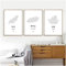 BINGJIACAI Seoul Korea Stadtplan Wandkunst Bild Druck Koreanische Buchstaben Leinwand Malerei Busan & Jeju Insel Karte Süd Poster Home Decor-40x60cmx3 Ungerahmt