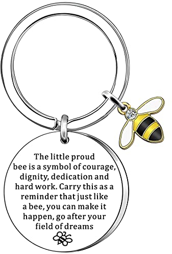 AMZQ Bee Keyring Bee Gifts for Women Men Cut Bee Gifts Colleague Keyring Coworker Appreciation Gift Goodbye Farewell Gift Bee Lover Gift Christmas Graduation Gift for Family Friends