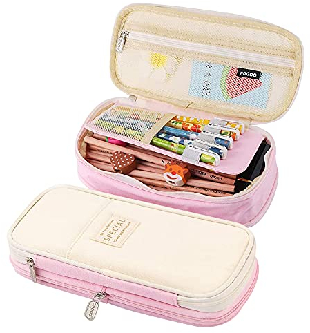 HIQE-FL Mäppchen Mädchen Teenager,Cute Pencil Case,Große Kapazität Federmäppchen,Langlebig Federtaschen,Mäppchen Reißverschluss,Tasche Perfekt Für Schule Büro