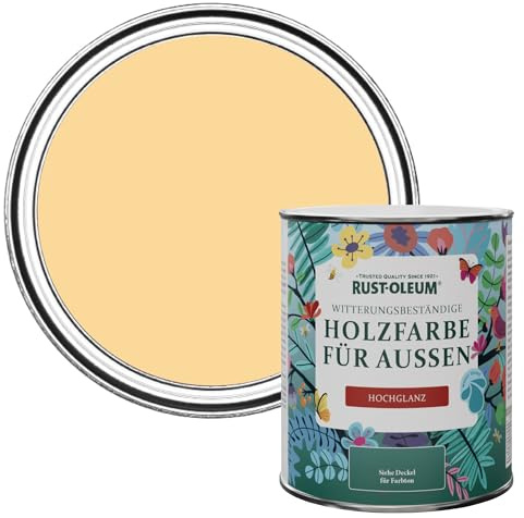 Rust-Oleum Yellow Mould-Resistant Garden Paint In Gloss Finish - Mustard 750ml
