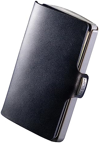 I-CLIP Titan Porte-Cartes de crédit ultraléger highEnd avec Pince à Billets Interchangeable - Porte-Cartes en Titane Durable - Porte-Monnaie - Titane satiné Cordovan Noir