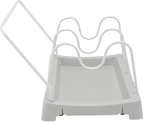1pc pan storage rack Pot Lid Stand pot organizer Pot Pan Lid Rack Dish Drying Rack dish tray drying rack Kitchen Pot Lid Organizer wrought iron chopping board stand cupboard