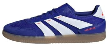 adidas Unisex Predator Freestyle Football Boots Indoor Fußballschuhe, Lucid Blue/Cloud White/Solar Red, 42 EU