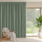 PONY DANCE Wohnzimmer Gardinen für Große Fenster Thermovorhang mit Kräuselband 1er Set H 245 x B 300 cm Verdunklungsgardine für Schiene Wärmeisolierender Vorhang Raumteiler, Salbeigrün