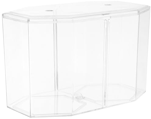 MAGICLULU Kasten Achteckiges Aquarium Aquarienzubehör Mini Fischglas Selbstreinigendes Aquarium Kleines Aquarium Schildkrötenpanzer Klares Aufzuchtbecken Acryl Betta Fisch Kinderwagen