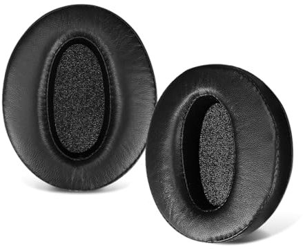 SINOWO Ersatz-Ohrpolster kompatibel mit Sennheiser HD 4.50BT, HD 4.50, HD 4.50BTNC, HD 4.50SE, HD 4.40BT, HD 4.30G, HD 4.20S, HD 450, HD 450BT, HD 350BT Kopfhörer, Schaffell, Schwarz