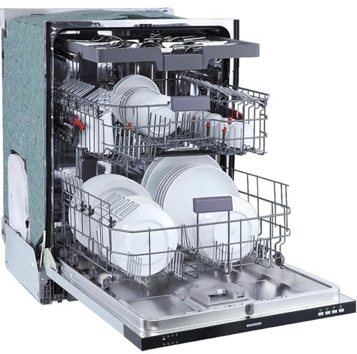 Oranier Einbau Spülmaschine 60 cm - integrierbare Geschirrspülmaschine mit LED Innenbeleuchtung - 5 Programme - Spülautomat für 16 Gedecke - GXV570