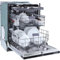 Oranier Einbau Spülmaschine 60 cm - integrierbare Geschirrspülmaschine mit LED Innenbeleuchtung - 5 Programme - Spülautomat für 16 Gedecke - GXV570