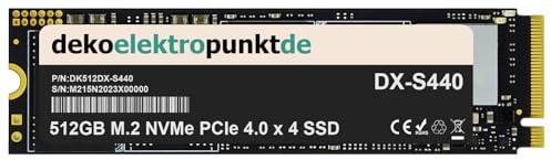 dekoelektropunktde 512GB M.2 NVMe Gen4 SSD Festplatte passend für ASUS Mini PC PN41-BC031ZVS1, Alternatives Ersatzteil 2280 PCIe 4.0 x 4