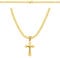 Amor Luxury Goldkette Herren 585, Kette Herren 925/585 - Königskette - Kreuz Kette - Goldkette Kreuzkette, Herren Schmuck, Herren Geschenke Geburtstag - Halskette Herren Gold (45 cm)