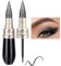 Eyeliner Wasserfest, 2 in 1 Glitzer Lidschatten & Kajalstift Schwarz, Langlebig Shimmer Eyeshadow Cream, Schweißresistent Augen Make-up, Schnelltrocknend Eyeliner