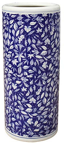 SFNIOKFG Porte-parapluies, Porte-Parapluie en céramique ou Vase sur Pied, pour la décoration de la Maison et de l'hôtel – avec Motif Bleu/Style 5/22 x 50 cm