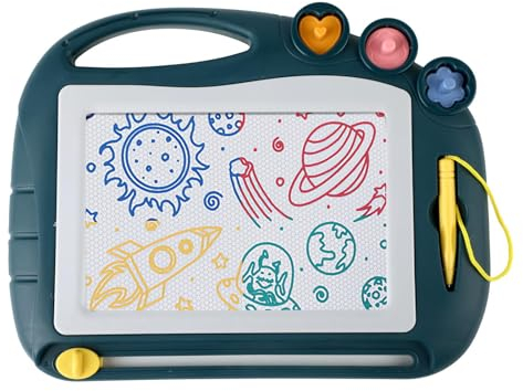 Zaubertafel, Magnetische Maltafel Zaubertafeln für Kinder, Magnettafel Kinder Mit 3 Briefmarken, Schreibtafel kinder Spielzeug for 3 4 5 Jahre geschenk Jungen und Mädchen