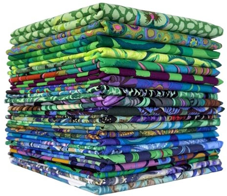 Cool – August 2024 Fat Quarter Bundle (20 Stück) von Kaffe Fassett Collective für FreeSpirit (KFC.COOLAUG24.20FQ)