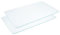 Contacto Glas-Schneidebrett 2er Set, Geruchsneutral, hygienisch und schlagfest, hitze- und kältebeständig, Transparentes Schneidbrett aus gehärtetem Glas mit rutschfesten Füßen, 50 x 30 cm