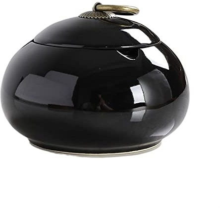 UYDJAKX Aschenbecher für Modernen, Einfachen Keramik-Aschenbecher Mit Abdeckung Winddichter Aschenbecher Für Zigaretten Hohe Temperaturbeständigkeit (A) Star of Light