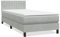 vidaXL Boxspringbett mit Matratze Hellgrau 90x210 cm Samt, Bett, Bettrahmen, Einzelbett, Schlafzimmermöbel, Lattenrost, Samtbett, Polsterbett