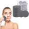 VIVOTE Microfibre Abschminkpads Waschbar 24 Stück, Wattepads Wiederverwendbar, Abschminkwischtücher, Washable Pads für Gesichtsreinigung und Hautpflege, mit Wäschesack, Grau