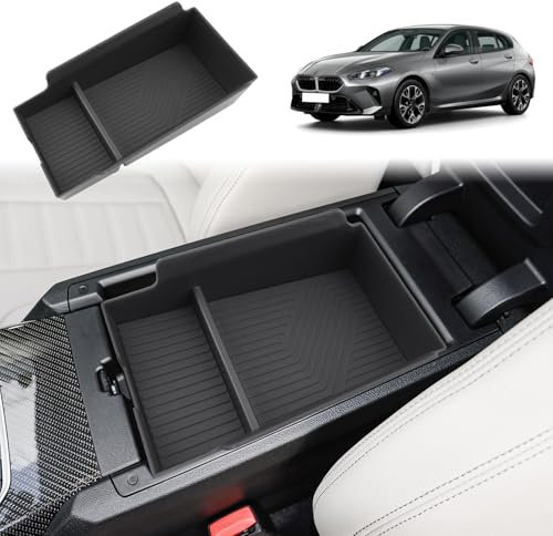 GAFAT Compatible avec BMW Serie 1 F70/ Serie 2 F74 2025 2026 Boîte de Rangement pour Console Centrale, Série 1 F70 2025 Série 2 F74 Gran Coupé Accoudoir Étagères Organisateur, Serie 1 F70 Accessoires