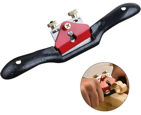 Spokeshave – ShiningUU Raboteuse en bois réglable de 25,4 cm, rabot manuel pour le travail du bois, la sculpture sur bois, le rabot de porte, la découpe/la gravure du bois/outils de grain | Outil à