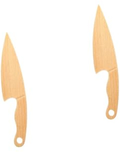 Kisangel 2 Piezas Cortador de Madera Seguro para Juguete de Cocina y Fácil de Limpiar para Cortar Simuladas para Montessori