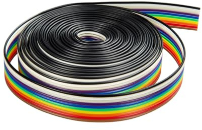 Urcianow 3m 10 Pin Flachbandkabel Pitch 1,27mm IDC für 2,54mm Stiftleisten | Flat Ribbon Cable, Jumper Breadboard Kabel, Für 2,54 mm Stiftleisten, Steckverbinder