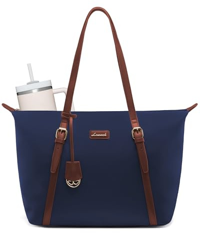 LOVEVOOK Sac a Main Femme Sacs Cabas, Léger Chic Sacs Ordinateur Portable, Grand Tote Bag pour Les Cours Lycee, Imperméable Sacoche Pour Travail étudiant Université Voyages