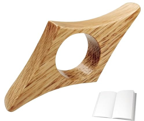 ZenithQuest Wooden Thumb Book Page Holder, 9cm Natural Walnut Wood One-Handed Reading Bookmark, Ergonomic Reading Accessory for Book Lovers, Bibliophiles & Reading Enthusiasts