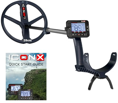 XP Metal Detectors ICONX – Leistungsstarker, einfacher und vielseitiger kabelloser Multifrequenz-Metalldetektor, Ultraleicht, wasserdicht, 28 cm FMF-Spule, kompatibel mit Deus II (ICONX-28FMFRC)