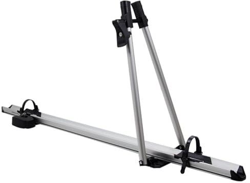RIDIGO Fahrradhalter für Dachträger, Fahrradträger aus Aluminium | Ultraleicht 3,1 kg, für Rahmen bis 80 mm, Tragfähigkeit bis 17 kg, mit Diebstahlsicherung