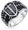 Bling Jewelry Männer Religiöser Wikinger Schild Maltase Fleur De Lis Kreuz Siegelring Für Männer Oxidiertes Silberfarbenes Edelstahl