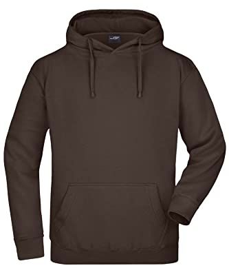 James & Nicholson Kapuzensweatshirt - Hochwertiger Freizeit-Sweat mit Kapuze und Kängurutasche | Farbe: brown | Grösse: L