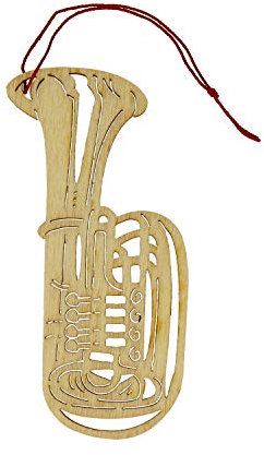 mugesh Anhänger Tuba Pappelholz - Schönes Geschenk für Musiker