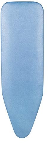 Minky Deluxe Reflector Ironing Board Cover, Ironing Board Covers 122 x 38 cm, Drawstring Ironing Board Cover, Extra Thick Felt Pad, 100% Cotton, Washing Machine Safe, Blue, Made in the UK