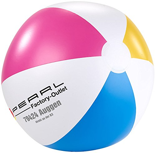 PEARL Strandball aufblasbar: Aufblasbarer Wasserball, Mehrfarbig, Ø 33 cm (Ball aufblasbar, Wasserball zum Aufblasen, Aufblasbare Bälle)