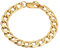 PROSTEEL Pulsera de Oro 9mm Ancho Pulsera Cuba Eslabones Acero Dorado 19cm para Adolescente Muchachos Pulsera para Hijo Regalo Cumpleaños