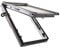 Roto Designo R8 WDF R88CK W WD AL Klapp-Schwingfenster mit Wärmedämmung und Eindeckrahmen (Eindeckrahmen: EDR Rx WD 1x1 ZIE AL, 74 x 118)