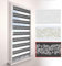 Brillant Doppelrollo Klemmfix ohne Bohren Schwarz Silber 200 x 100 cm (Länge x Breite) Duorollo Blickdicht mit Perlen, glitzert, Raffrollo Fenster Tür Zebra Perde Klemmrollo Seitenzugrollo