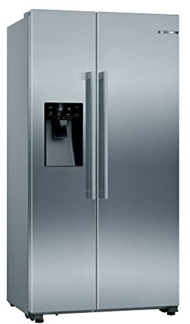 Bosch Home & Kitchen Appliances Bosch Series 6 KAD93VIFPG American Fridge Freezer with NoFrost, IceandWater Dispenser, XXL Capacity, 178.7 x 90.8 cm, Freestanding, Inox