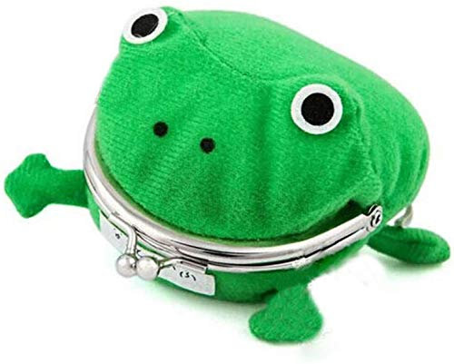 Carolilly Portefeuille Grenouille Narut Porte Monnaie Pluche Mignon pour Enfant Unisexe Porte-Monnaie Créatif Pas Cher (Vert, Taille Unique)