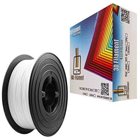 OWL-Filament 3D-Drucker PLA 1,75mm 1kg Spule Rolle (Weiß)