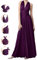Robes infinies pour demoiselles d'honneur, robes d'invitées de mariage pour femmes, robe portefeuille longue et convertible grande taille, violet foncé, Taille Unique