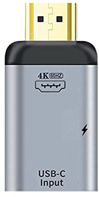 NFHK USB-C Type C Female Source to HDMI Sink HDTV & PD Power Adapter 4K 60hz 1080p for Phone & Laptop