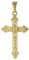 trendor Kreuz-Anhänger Gold 585 (14 Karat) 32 x 16 mm Goldschmuck für Damen und Herren, eleganters Schmuckstück aus Echtgold, schöne Geschenkidee 51916