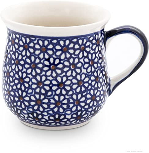 Bunzlauer keramik 250 ml Becher – ergonomisch geformt, leicht bauchig, handlich & traditionel perfekt für Kaffee & Tee (Dekor 120)