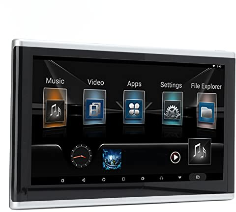Reproductor de Vídeo para Reposacabezas de Coche de 10,1 Pulgadas, Reposacabezas de TV con Pantalla Táctil IPS 4K Compatible con MP3 MP4 WMa AVI Monitor de Reposacabezas Monitor Multimedia