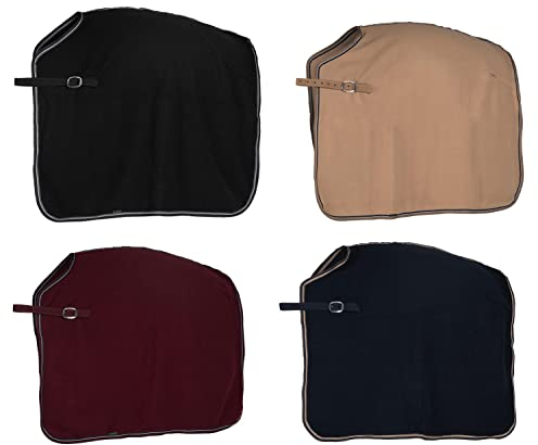 netproshop Weiche Nierendecke mit Fleece Ausreitdecke mit Schweifkordel Shetty bis XLFull, Groesse:XL Full, Farbe:Dunkelblau