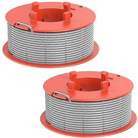 MUFUSHAN Bobina e linea per decespugliatore, 2 pezzi, F016800175, filo di ricambio compatibile con Bosch ART 23 26 30 Combitrim EASYTRIM